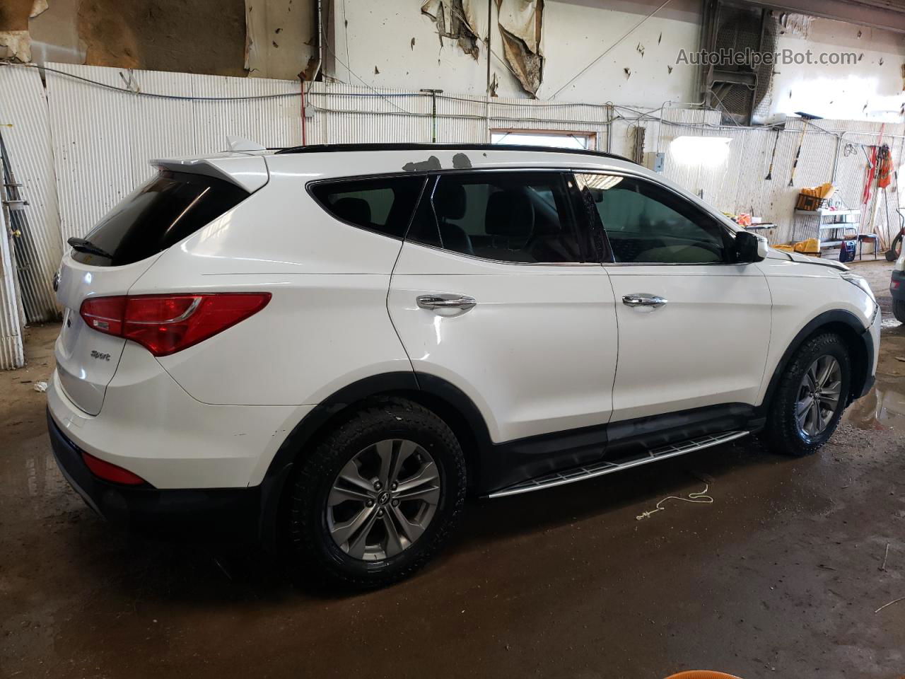 2014 Hyundai Santa Fe Sport  White vin: 5XYZU3LB6EG151999