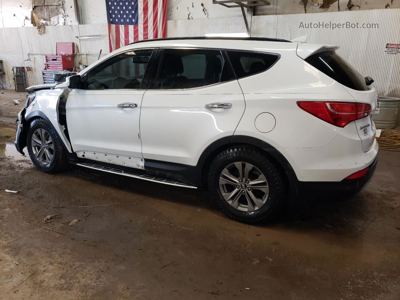 2014 Hyundai Santa Fe Sport  White vin: 5XYZU3LB6EG151999