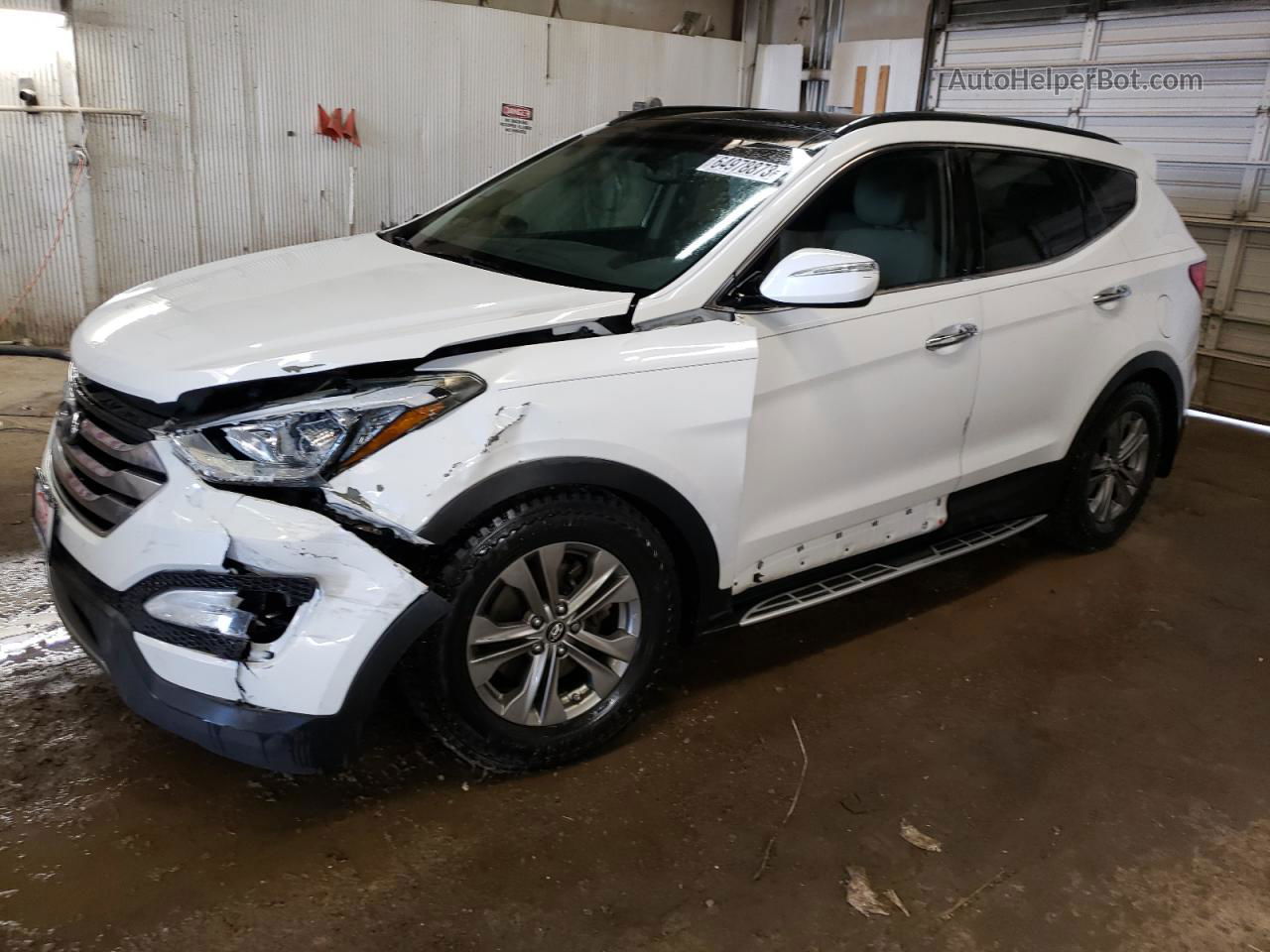 2014 Hyundai Santa Fe Sport  White vin: 5XYZU3LB6EG151999