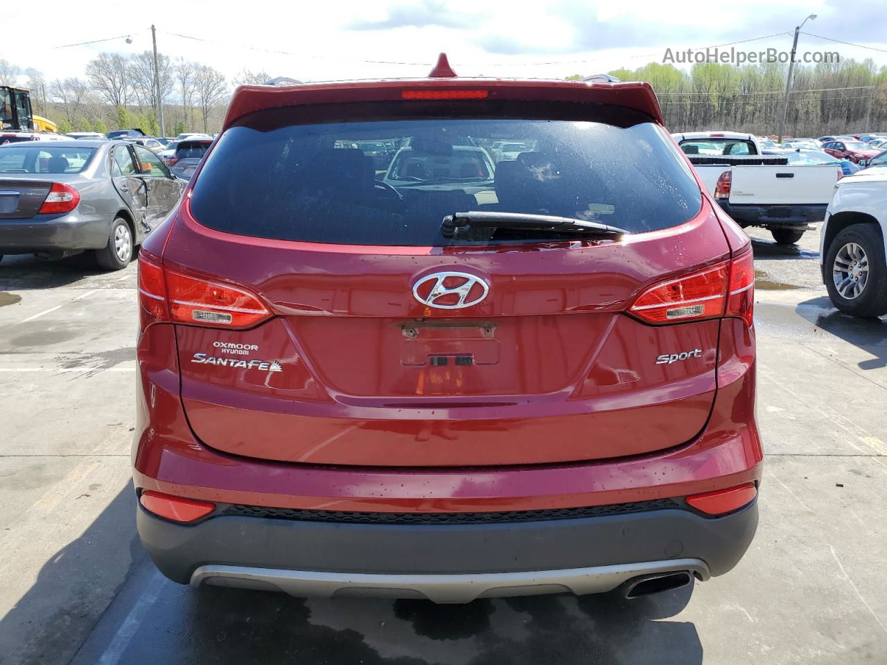 2014 Hyundai Santa Fe Sport  Maroon vin: 5XYZU3LB6EG153347