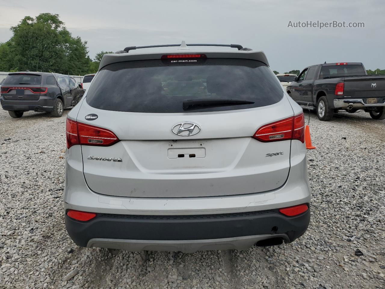 2014 Hyundai Santa Fe Sport Silver vin: 5XYZU3LB6EG218391