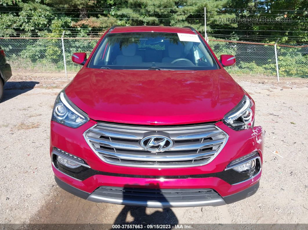 2018 Hyundai Santa Fe Sport 2.4l Red vin: 5XYZU3LB6JG512092