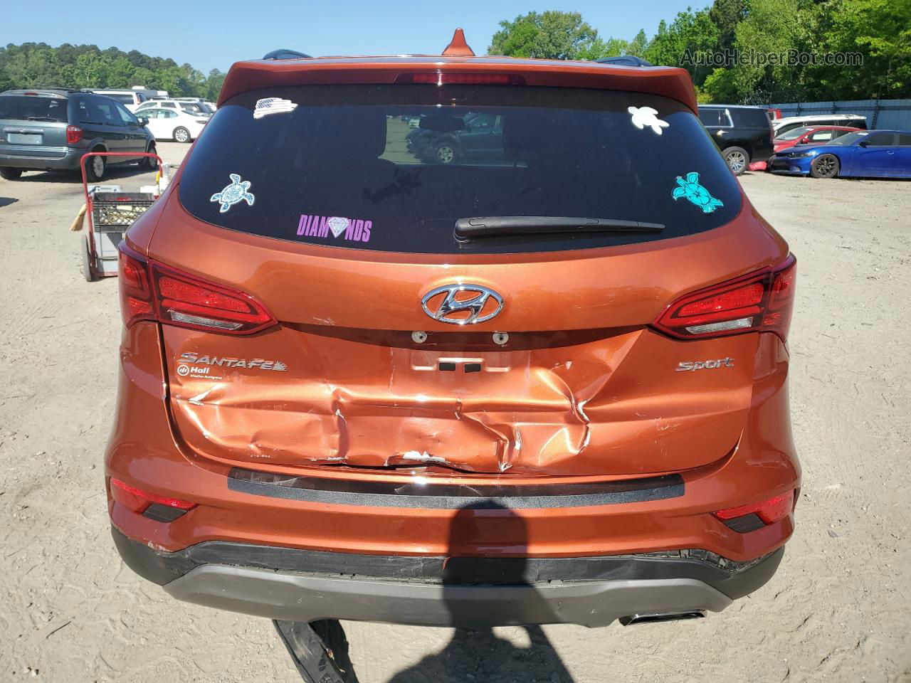 2018 Hyundai Santa Fe Sport  Orange vin: 5XYZU3LB6JG520709