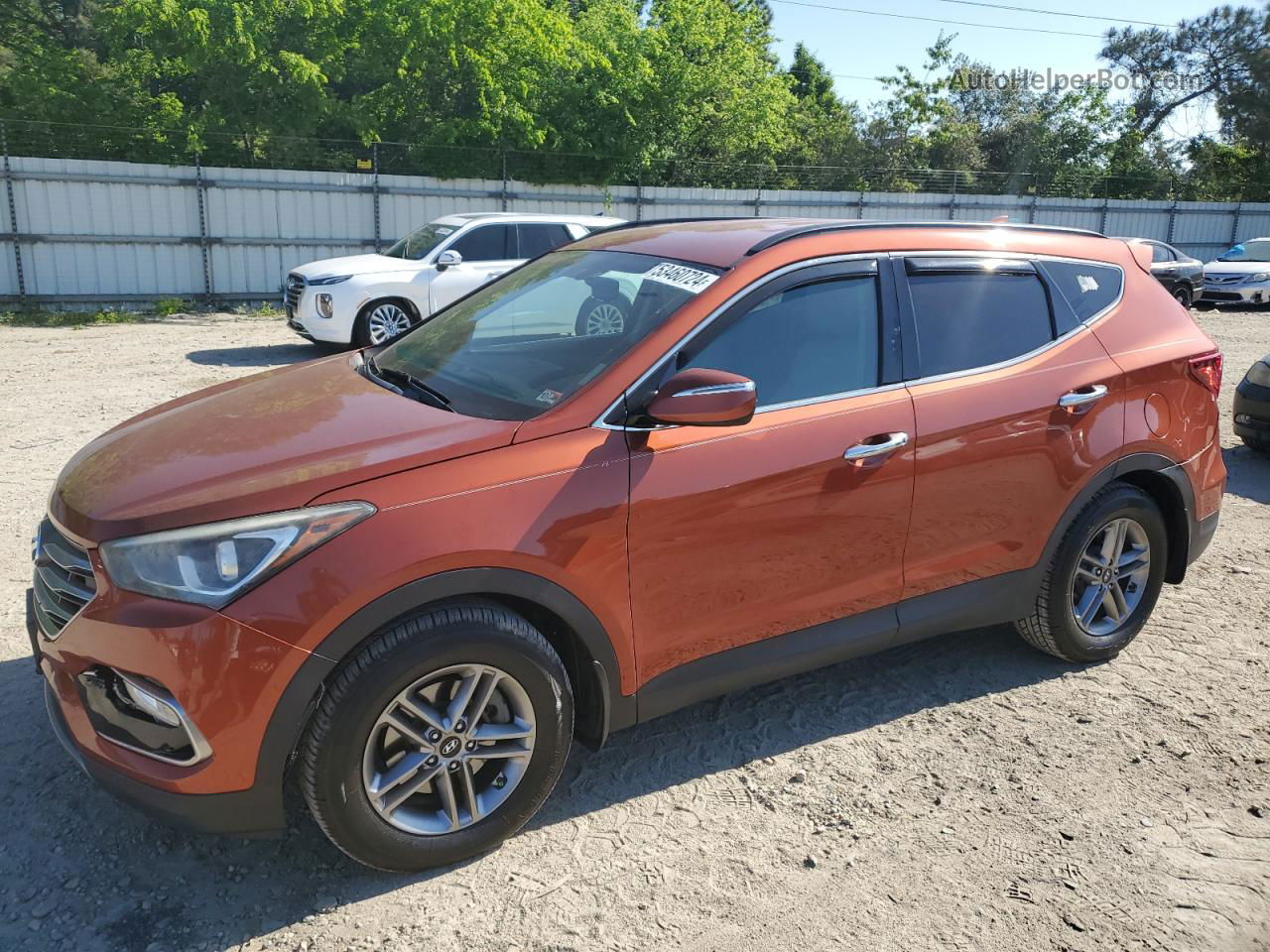 2018 Hyundai Santa Fe Sport  Оранжевый vin: 5XYZU3LB6JG520709