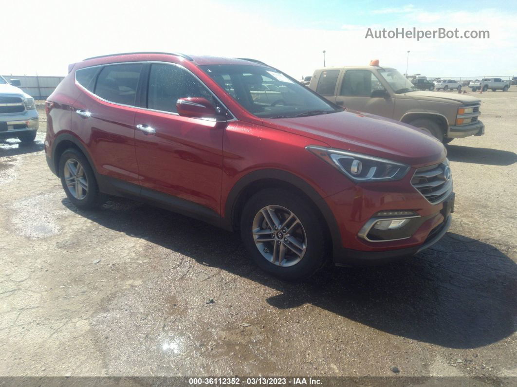 2018 Hyundai Santa Fe Sport 2.4l Red vin: 5XYZU3LB6JG525019