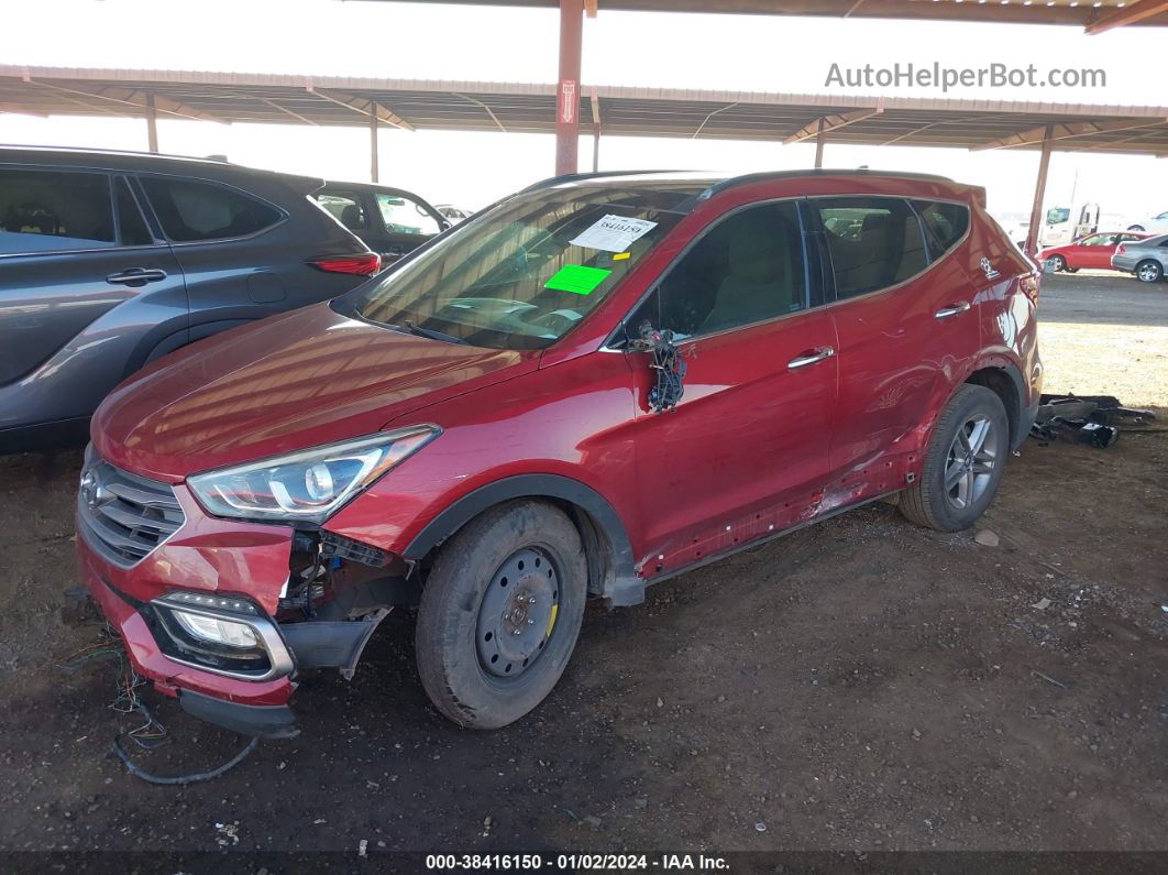 2018 Hyundai Santa Fe Sport 2.4l Red vin: 5XYZU3LB6JG534870