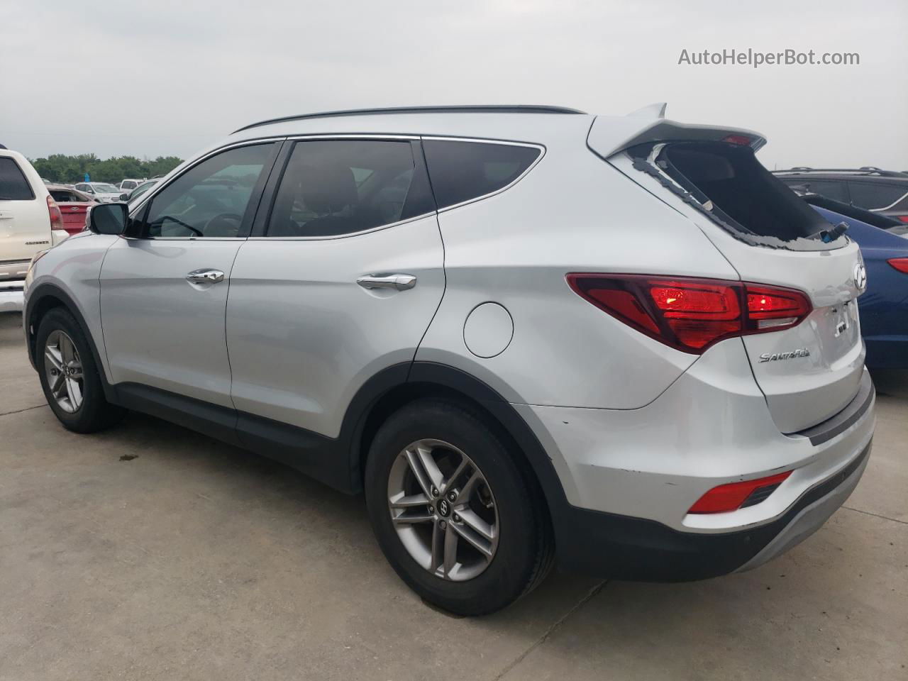 2018 Hyundai Santa Fe Sport  Silver vin: 5XYZU3LB6JG555847