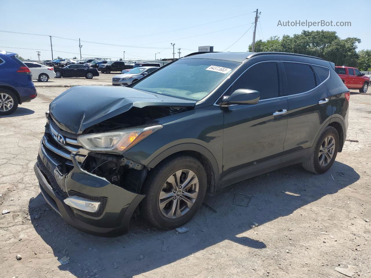 2013 Hyundai Santa Fe Sport  Черный vin: 5XYZU3LB7DG041297