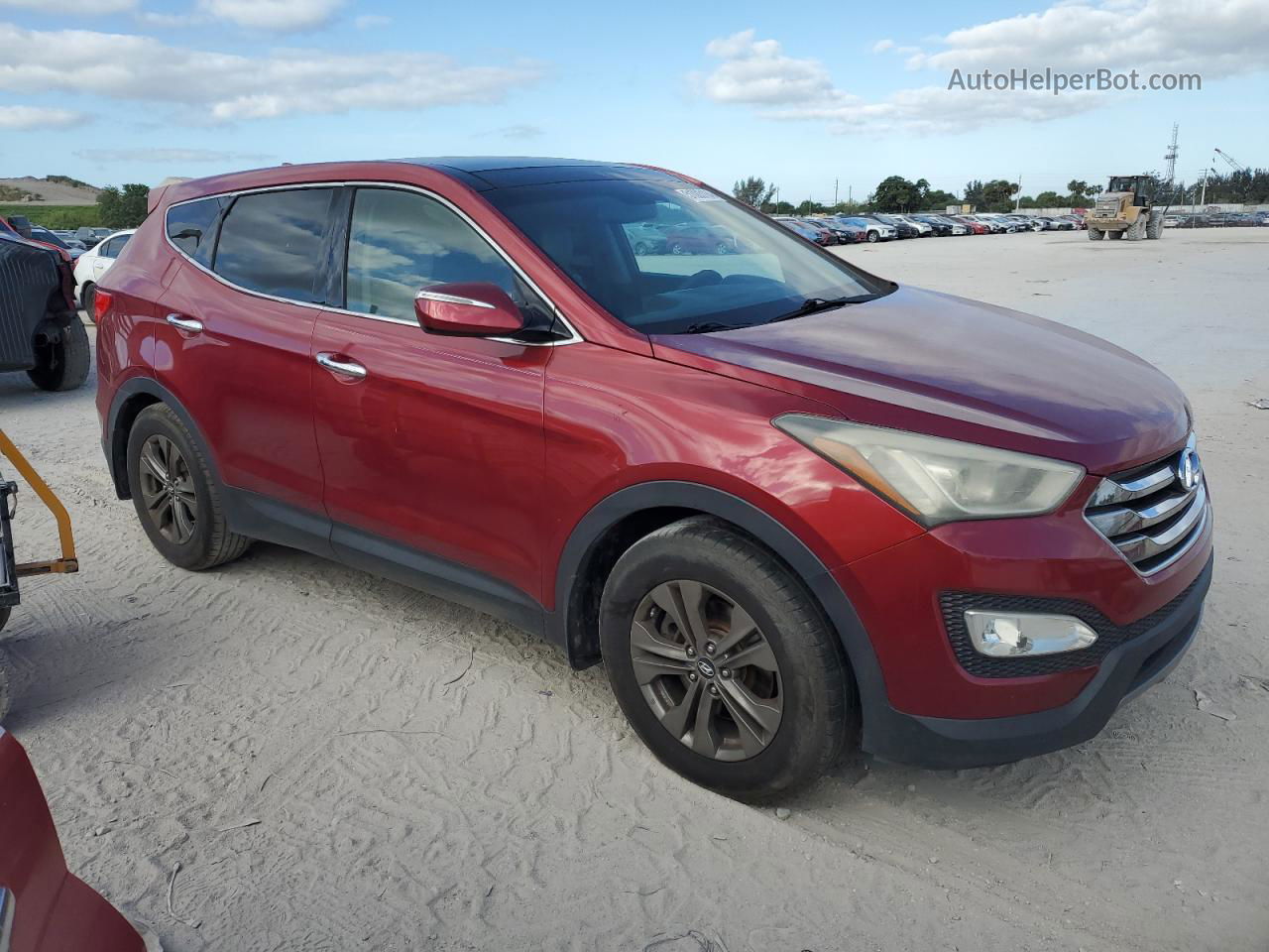 2013 Hyundai Santa Fe Sport  Красный vin: 5XYZU3LB7DG070556