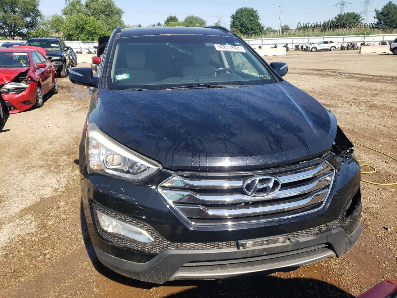 2013 Hyundai Santa Fe Sport  Black vin: 5XYZU3LB7DG081265