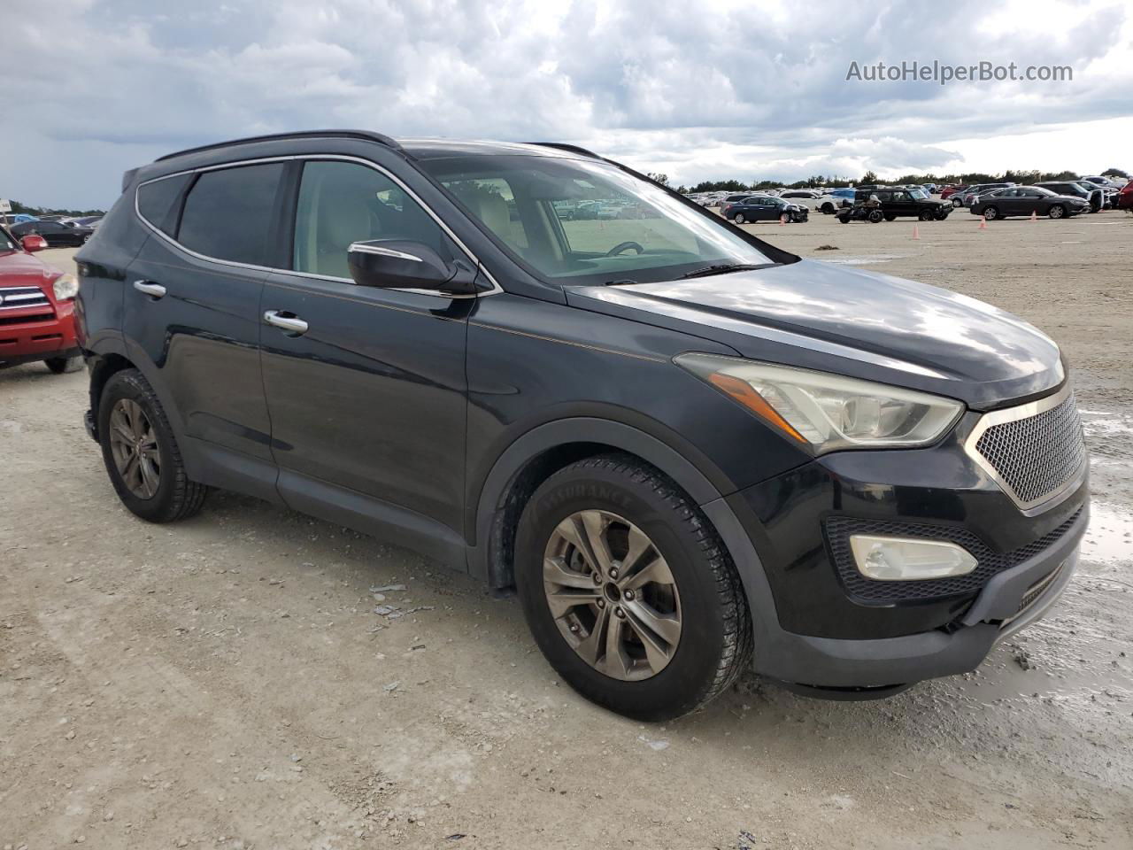 2014 Hyundai Santa Fe Sport  Черный vin: 5XYZU3LB7EG157178