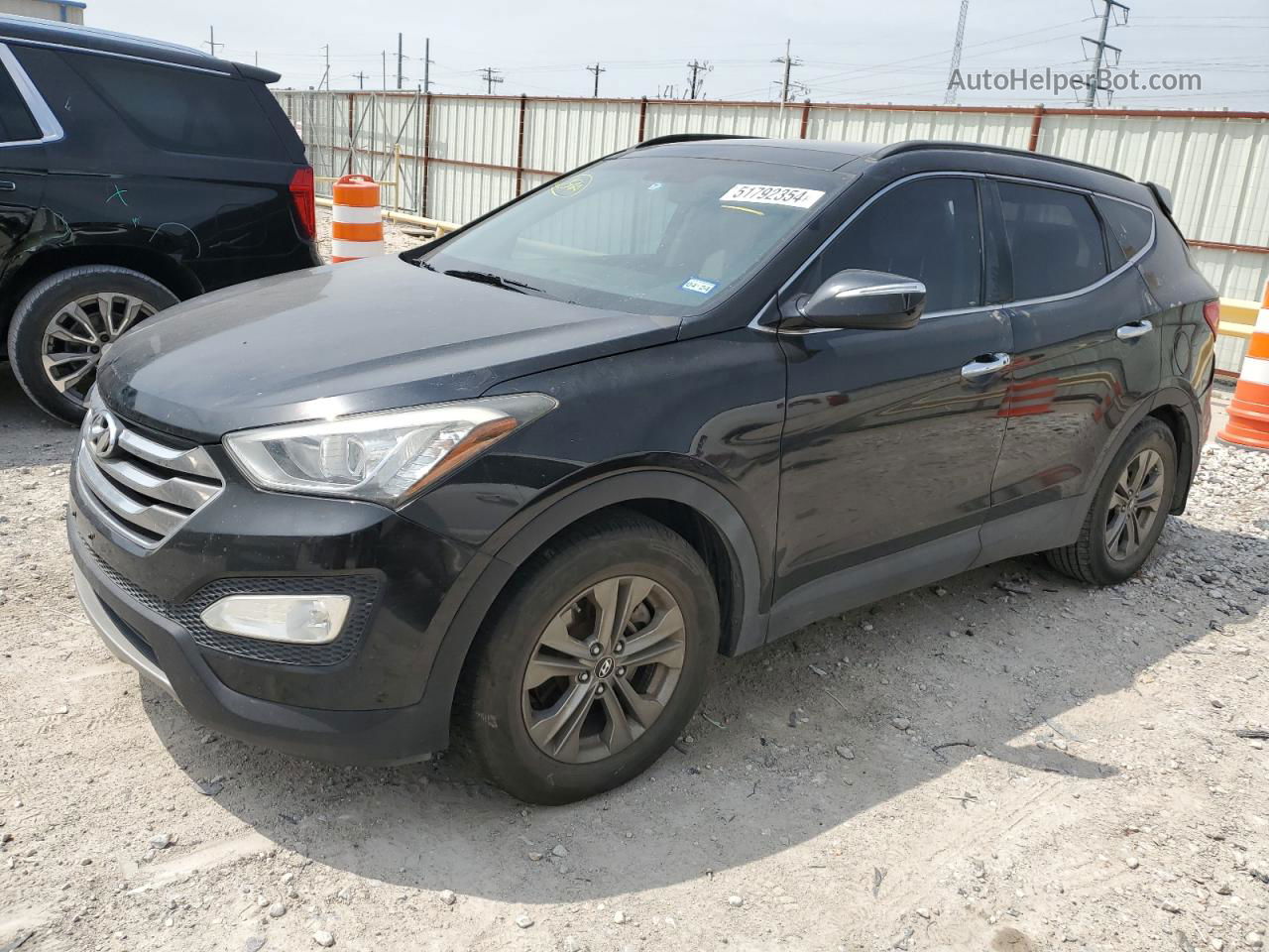 2014 Hyundai Santa Fe Sport  Черный vin: 5XYZU3LB7EG158539