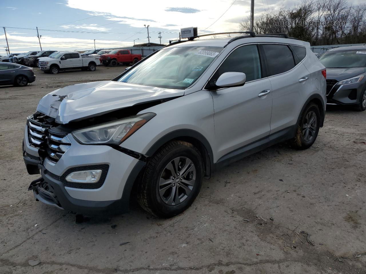 2014 Hyundai Santa Fe Sport  Серебряный vin: 5XYZU3LB7EG222370