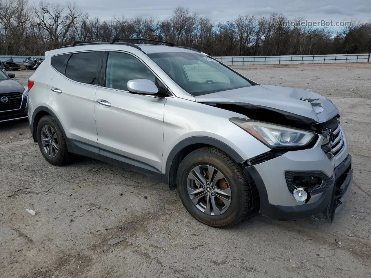 2014 Hyundai Santa Fe Sport  Серебряный vin: 5XYZU3LB7EG222370