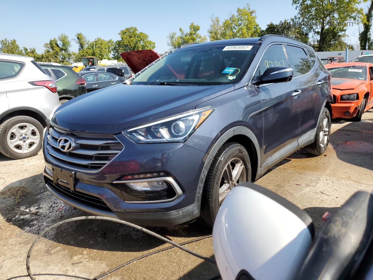 2018 Hyundai Santa Fe Sport  Blue vin: 5XYZU3LB7JG528642