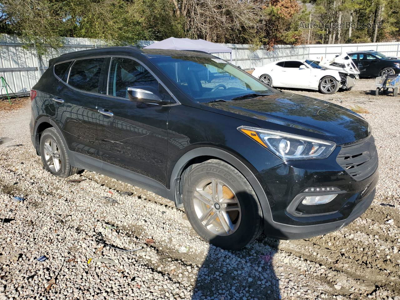 2018 Hyundai Santa Fe Sport  Black vin: 5XYZU3LB7JG550186