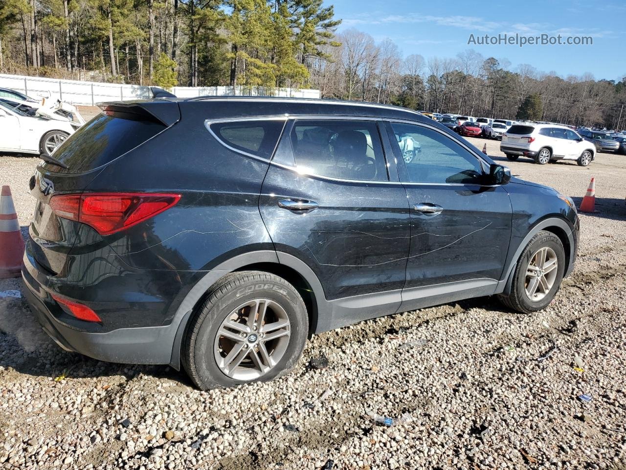 2018 Hyundai Santa Fe Sport  Black vin: 5XYZU3LB7JG550186