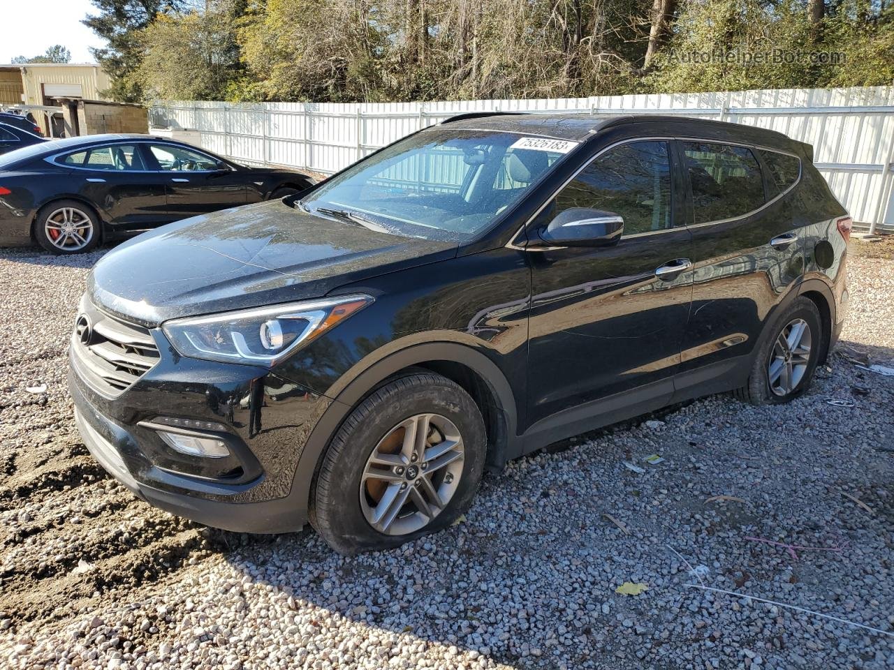 2018 Hyundai Santa Fe Sport  Black vin: 5XYZU3LB7JG550186