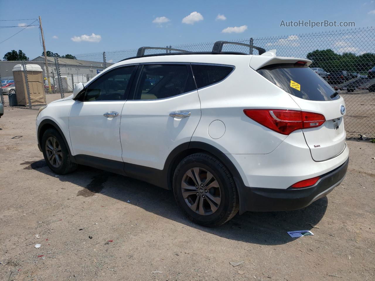 2013 Hyundai Santa Fe Sport  White vin: 5XYZU3LB8DG003593