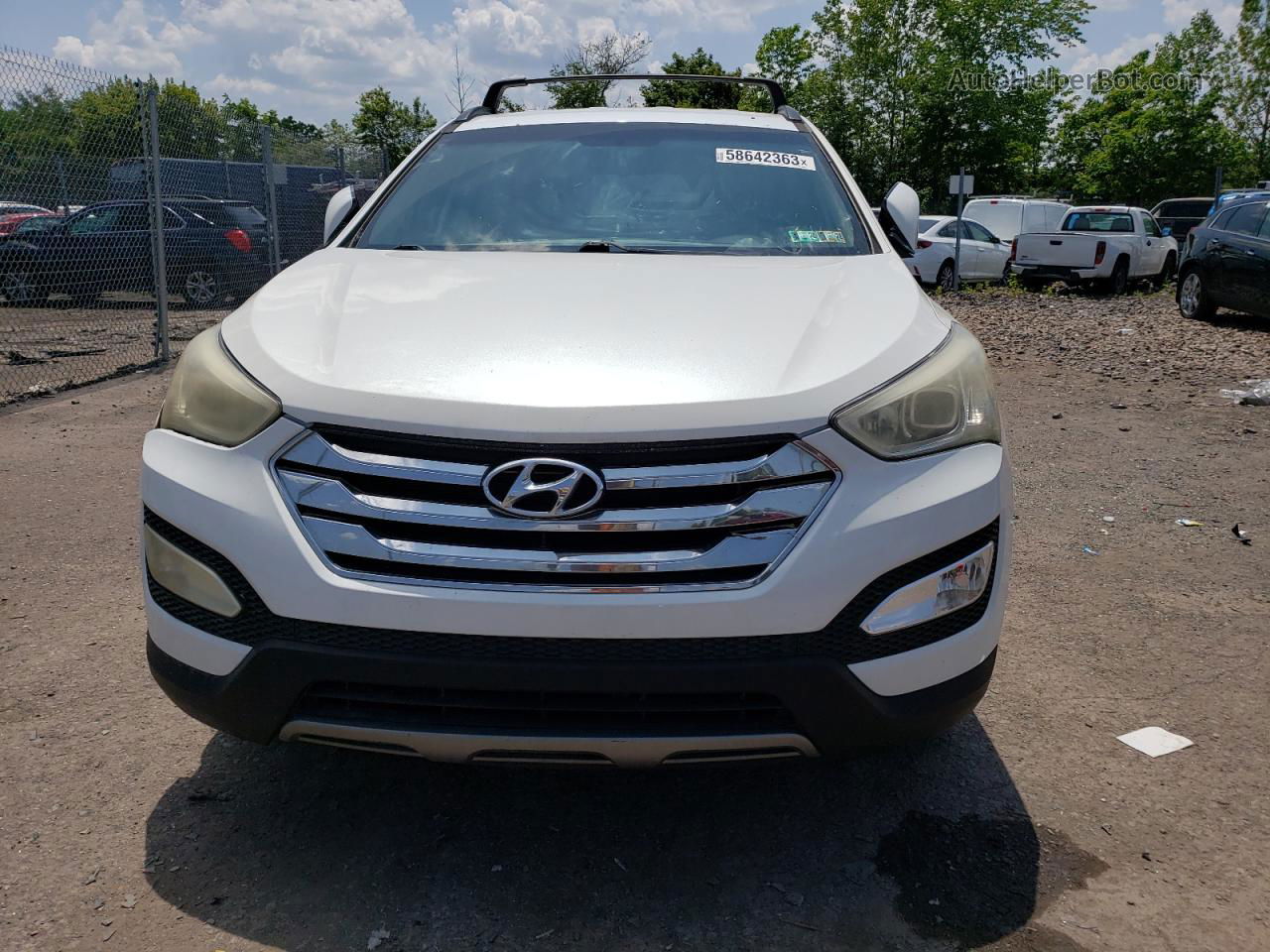 2013 Hyundai Santa Fe Sport  Белый vin: 5XYZU3LB8DG003593