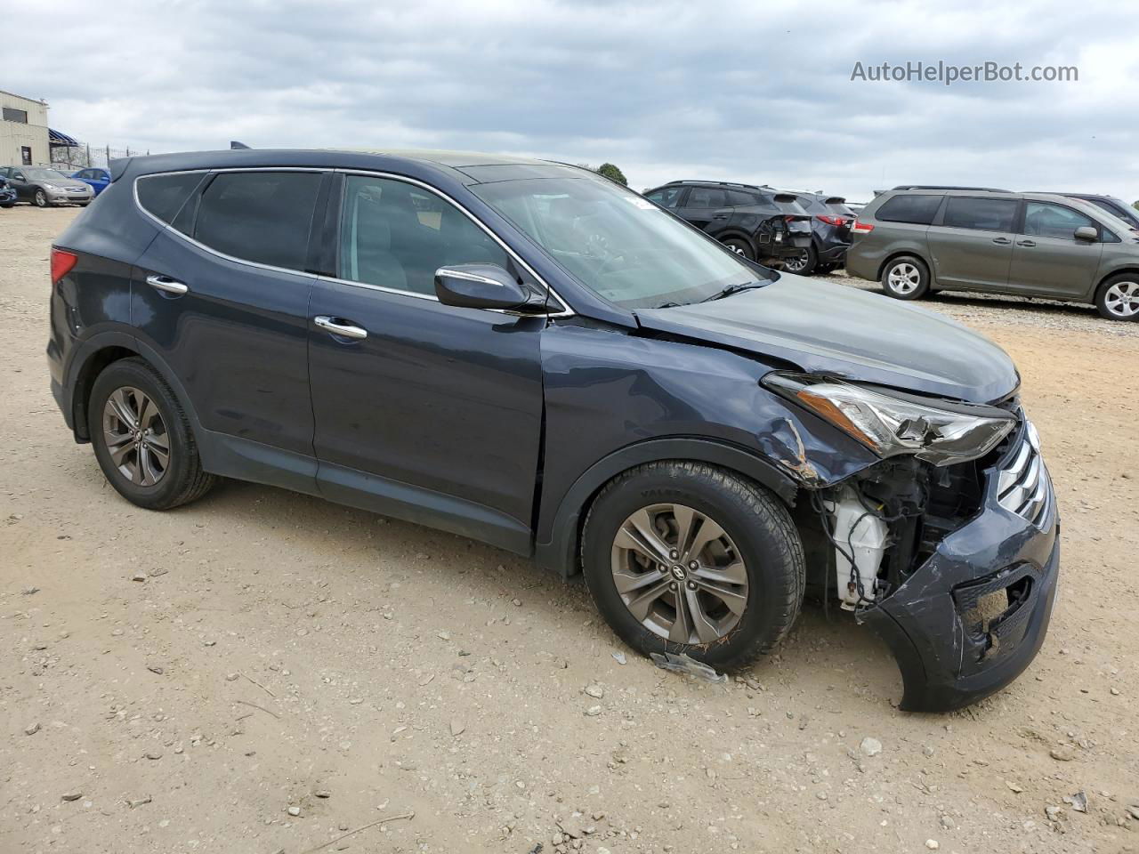 2013 Hyundai Santa Fe Sport  Синий vin: 5XYZU3LB8DG054298