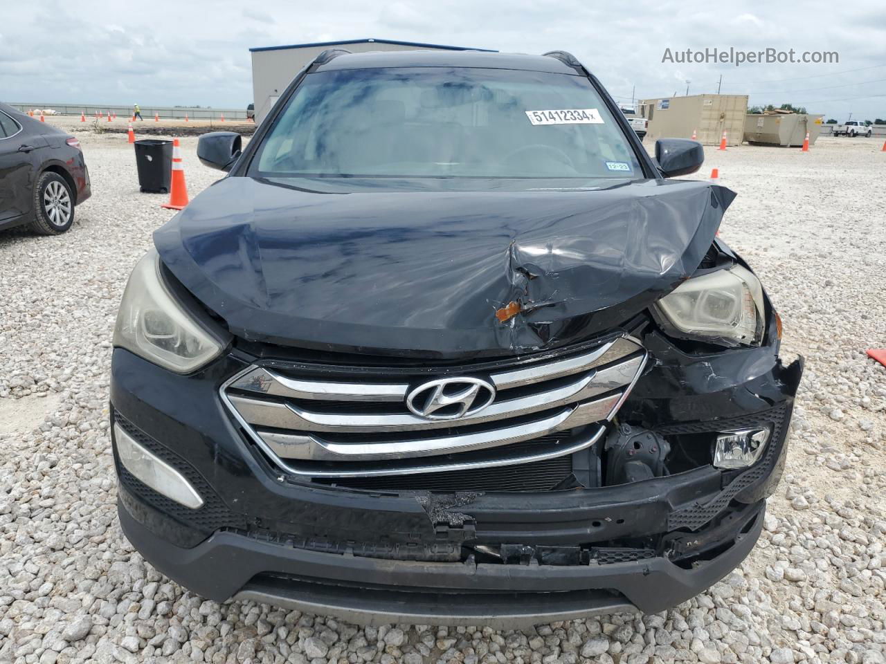 2013 Hyundai Santa Fe Sport  Черный vin: 5XYZU3LB8DG055726