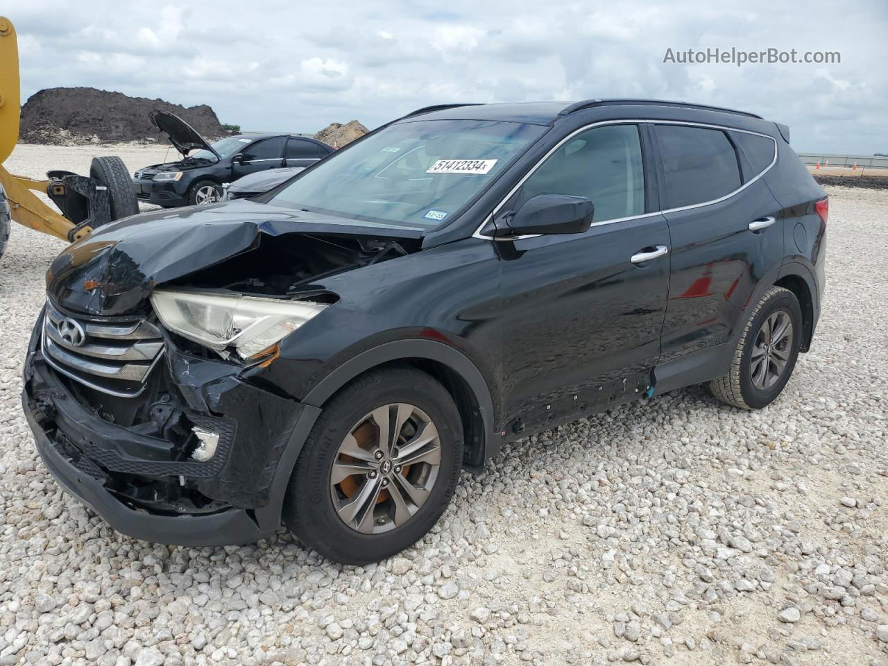 2013 Hyundai Santa Fe Sport  Черный vin: 5XYZU3LB8DG055726