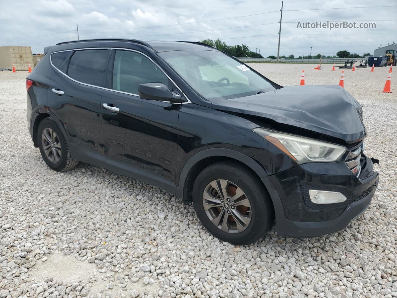 2013 Hyundai Santa Fe Sport  Черный vin: 5XYZU3LB8DG055726