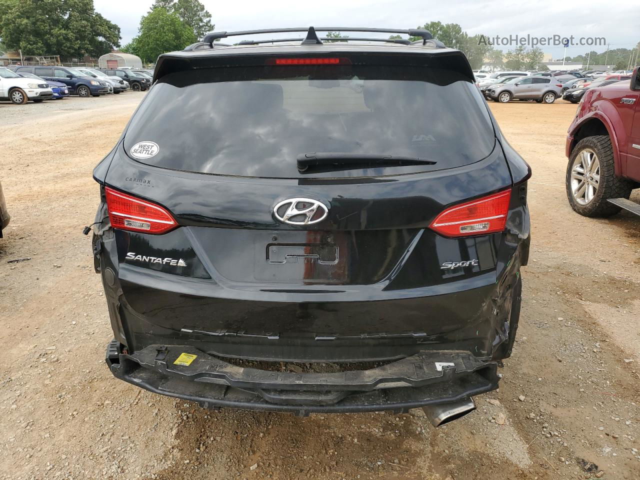 2013 Hyundai Santa Fe Sport  Черный vin: 5XYZU3LB8DG060487