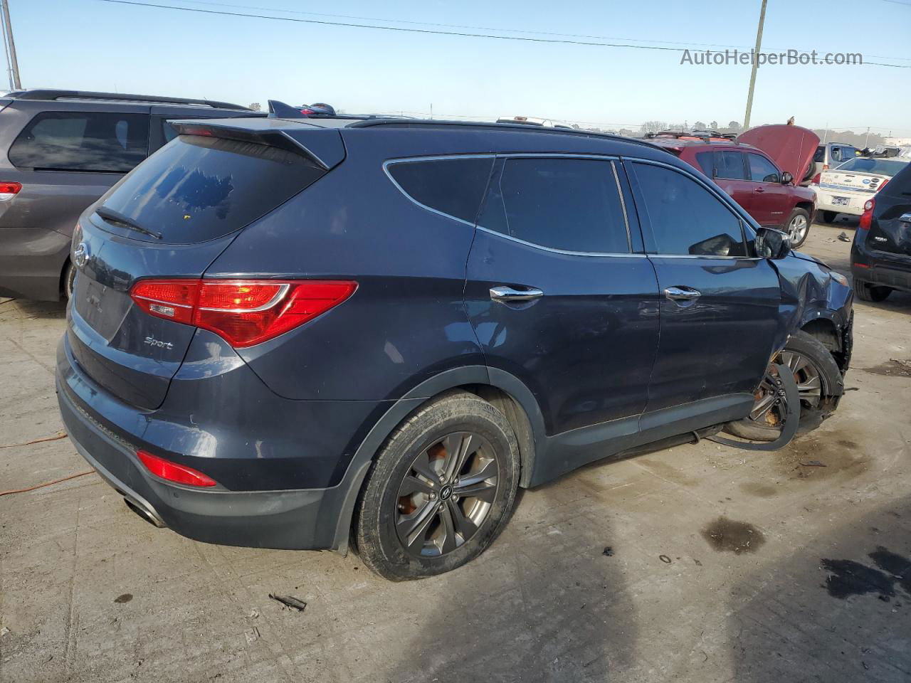 2014 Hyundai Santa Fe Sport Black vin: 5XYZU3LB8EG137814