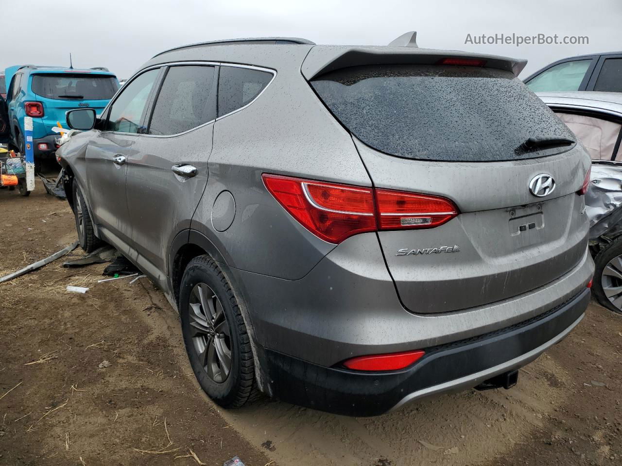 2014 Hyundai Santa Fe Sport  Gray vin: 5XYZU3LB8EG150532