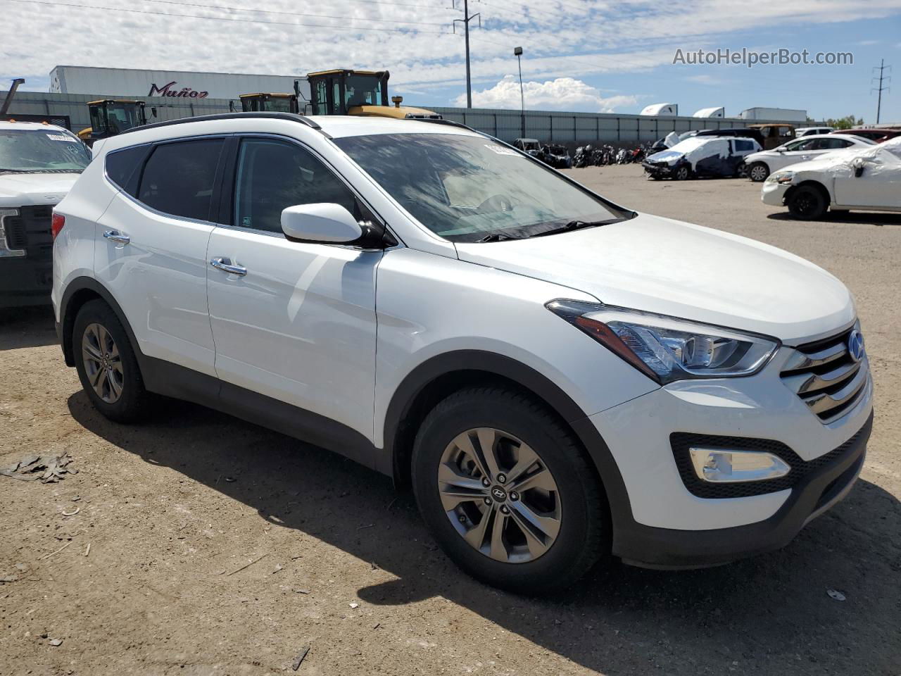 2015 Hyundai Santa Fe Sport  White vin: 5XYZU3LB8FG248459