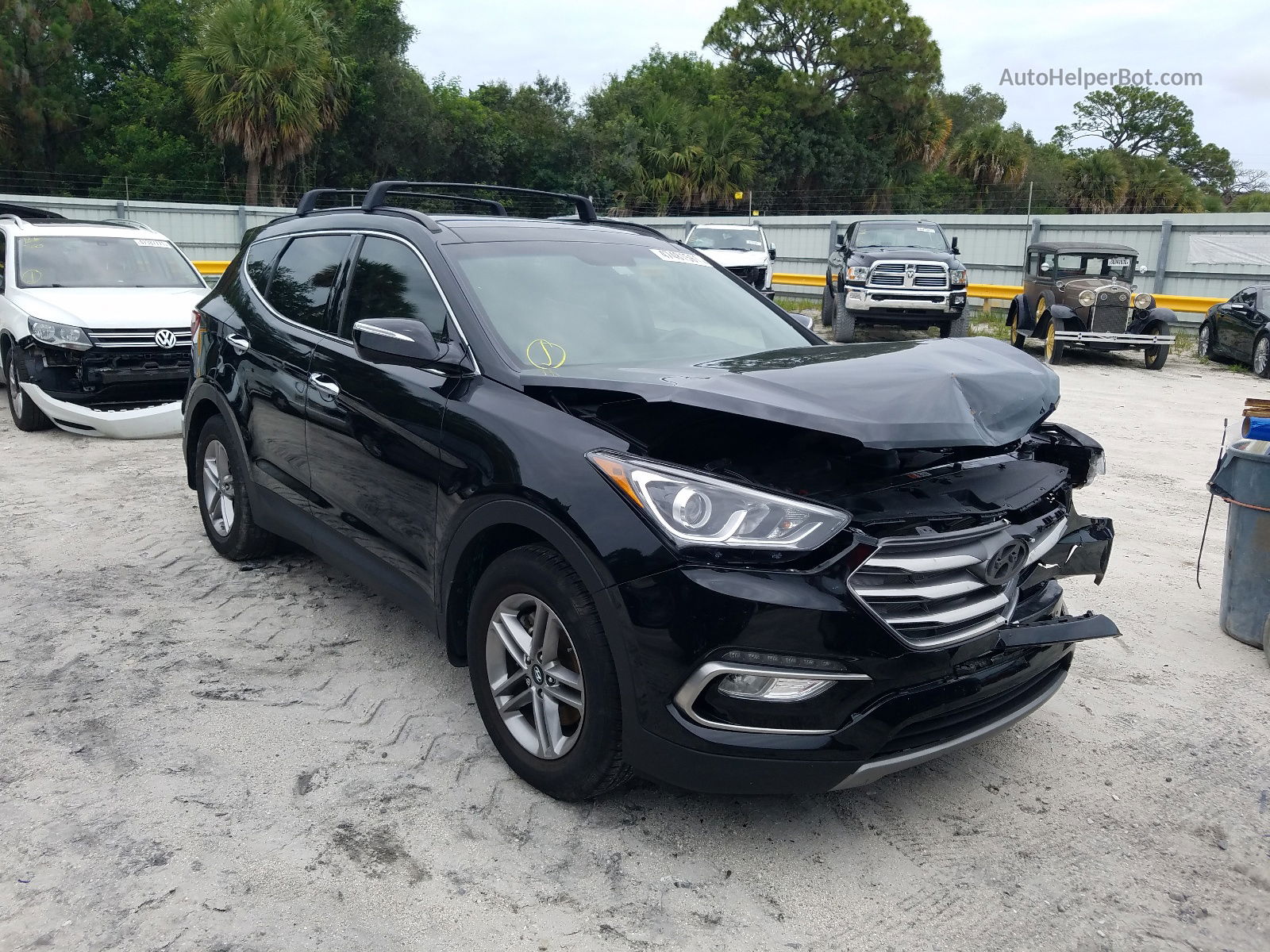 2018 Hyundai Santa Fe Sport Черный vin: 5XYZU3LB8JG518475