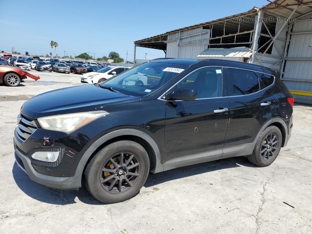 2013 Hyundai Santa Fe Sport  Black vin: 5XYZU3LB9DG094163