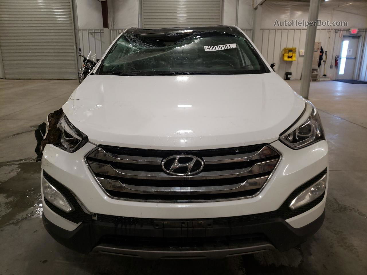 2013 Hyundai Santa Fe Sport  White vin: 5XYZU3LB9DG105808