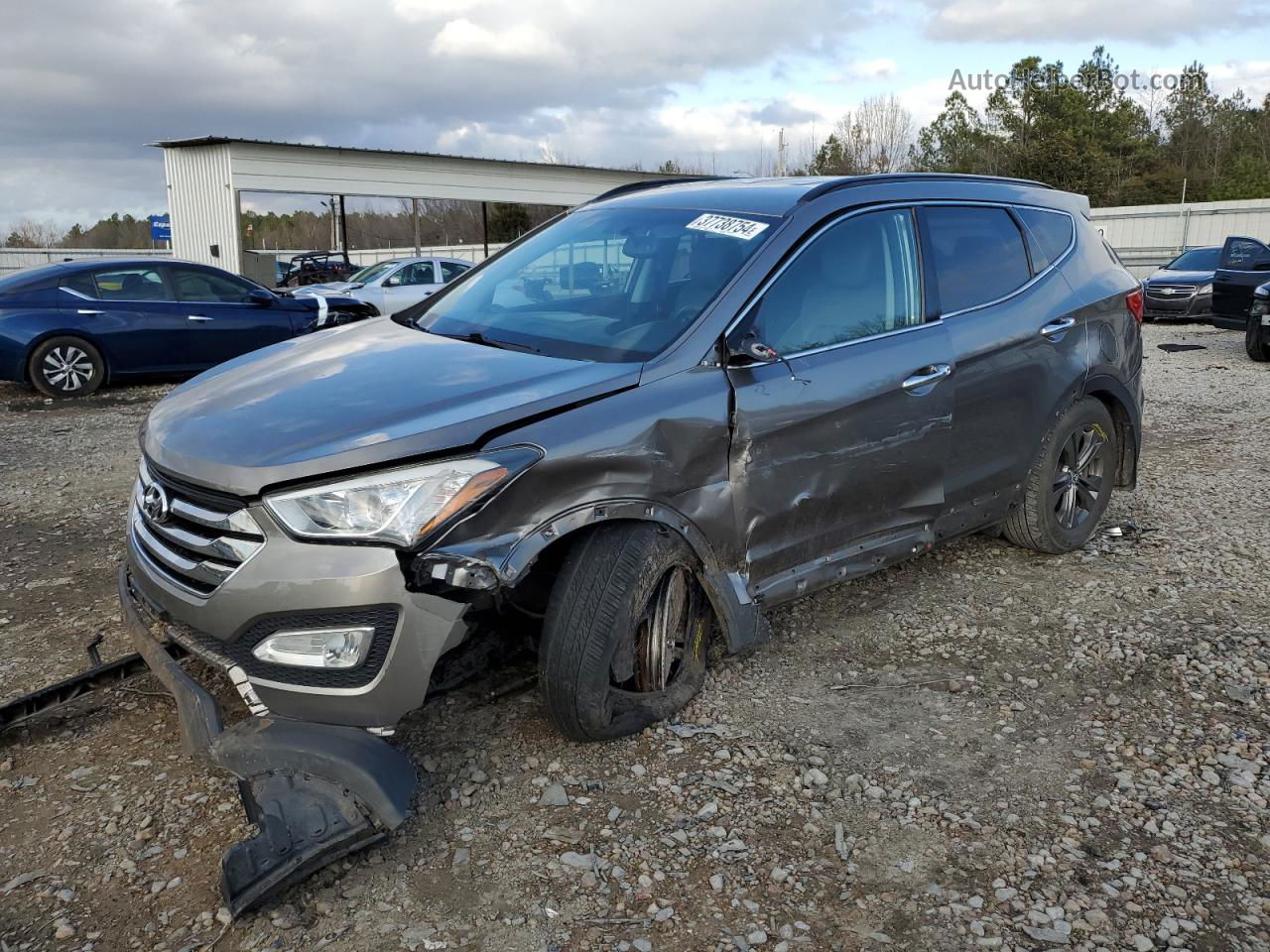 2013 Hyundai Santa Fe Sport  Зеленый vin: 5XYZU3LB9DG107901