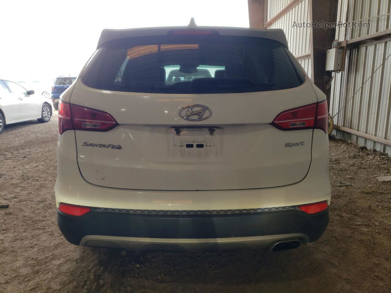 2013 Hyundai Santa Fe Sport  White vin: 5XYZU3LB9DG117182