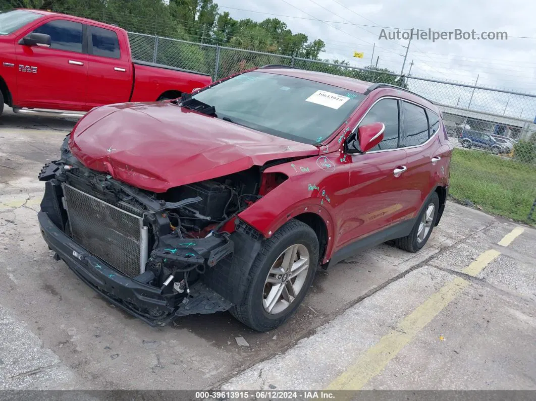 2018 Hyundai Santa Fe Sport 2.4l Red vin: 5XYZU3LB9JG509753