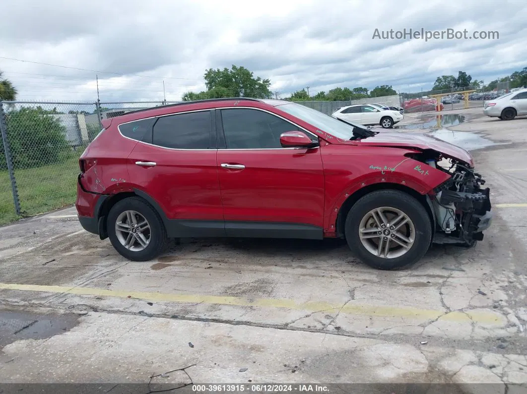 2018 Hyundai Santa Fe Sport 2.4l Red vin: 5XYZU3LB9JG509753