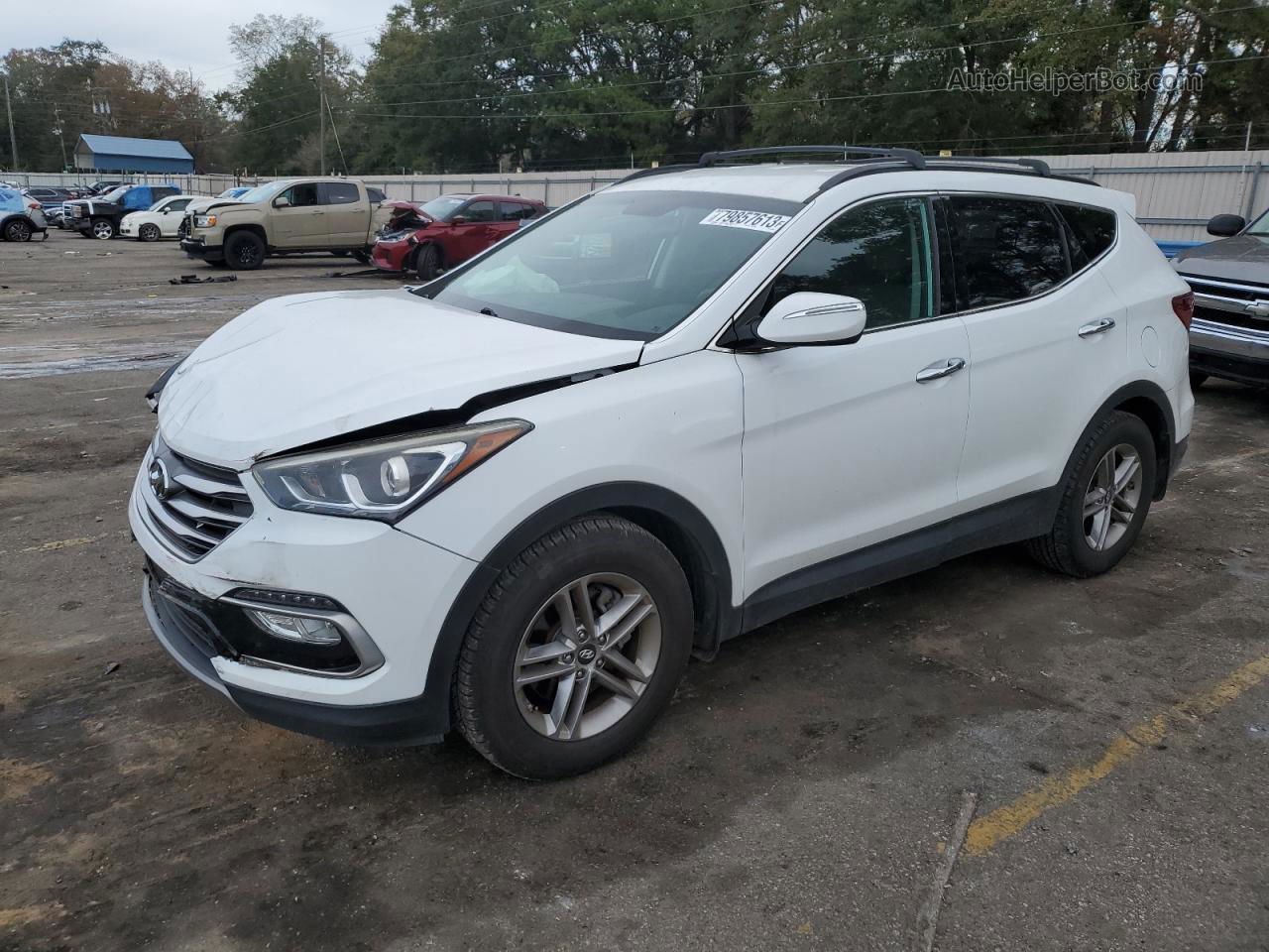 2018 Hyundai Santa Fe Sport  White vin: 5XYZU3LB9JG511552