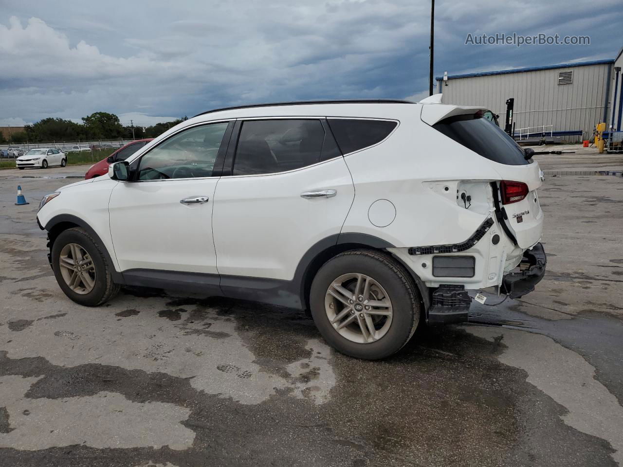 2018 Hyundai Santa Fe Sport  White vin: 5XYZU3LB9JG531249