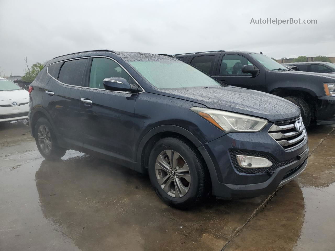 2014 Hyundai Santa Fe Sport  Синий vin: 5XYZU3LBXEG177490