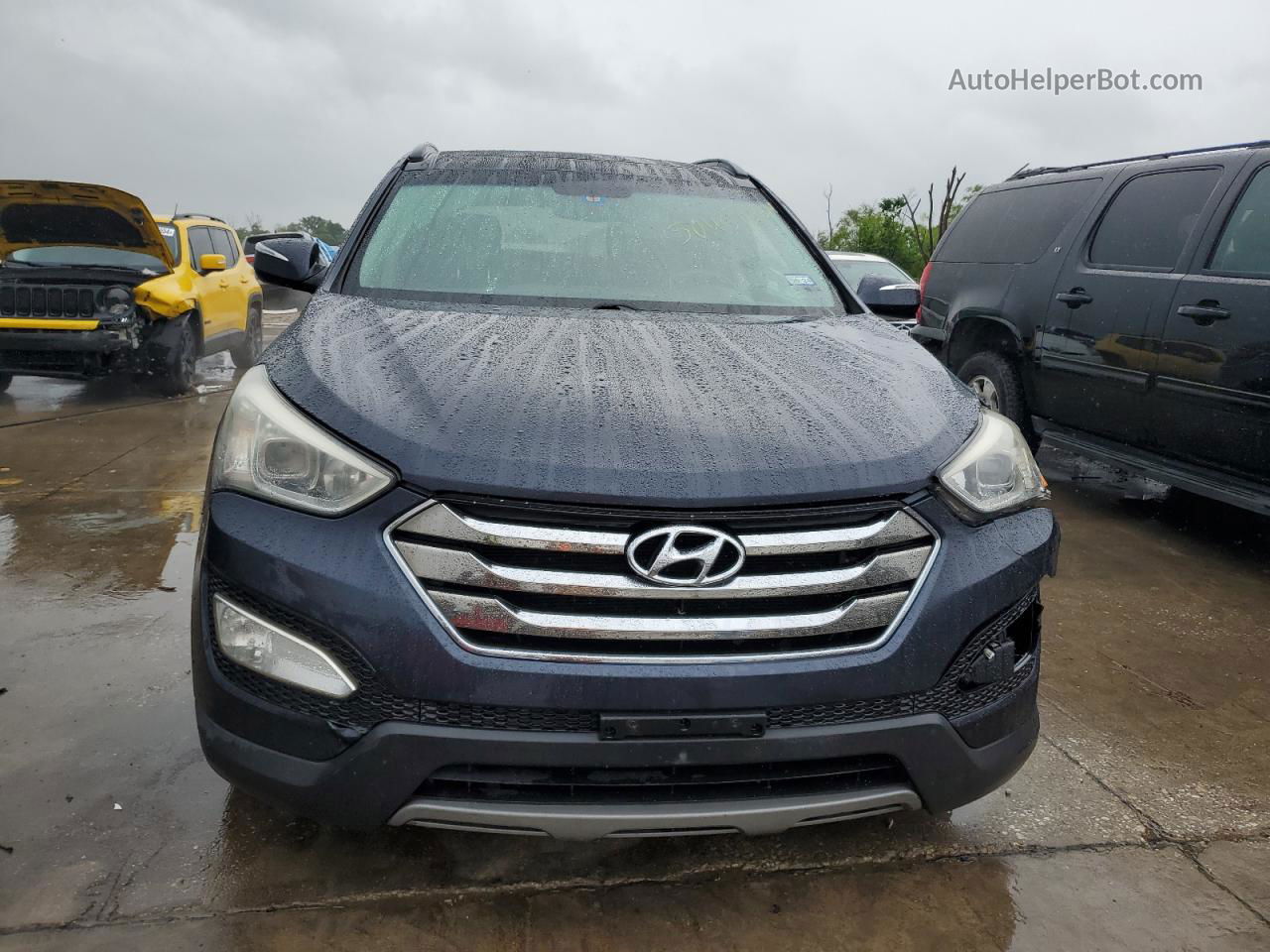 2014 Hyundai Santa Fe Sport  Синий vin: 5XYZU3LBXEG177490