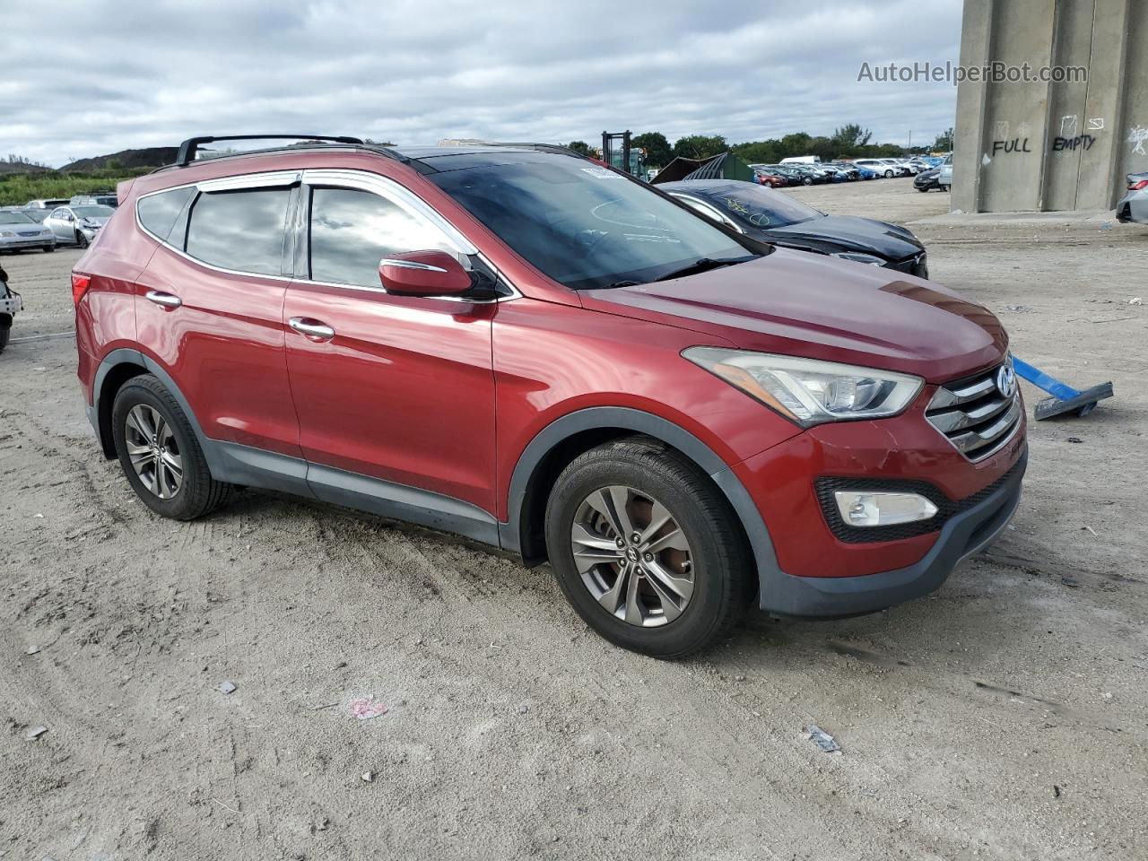 2014 Hyundai Santa Fe Sport  Red vin: 5XYZU3LBXEG186237