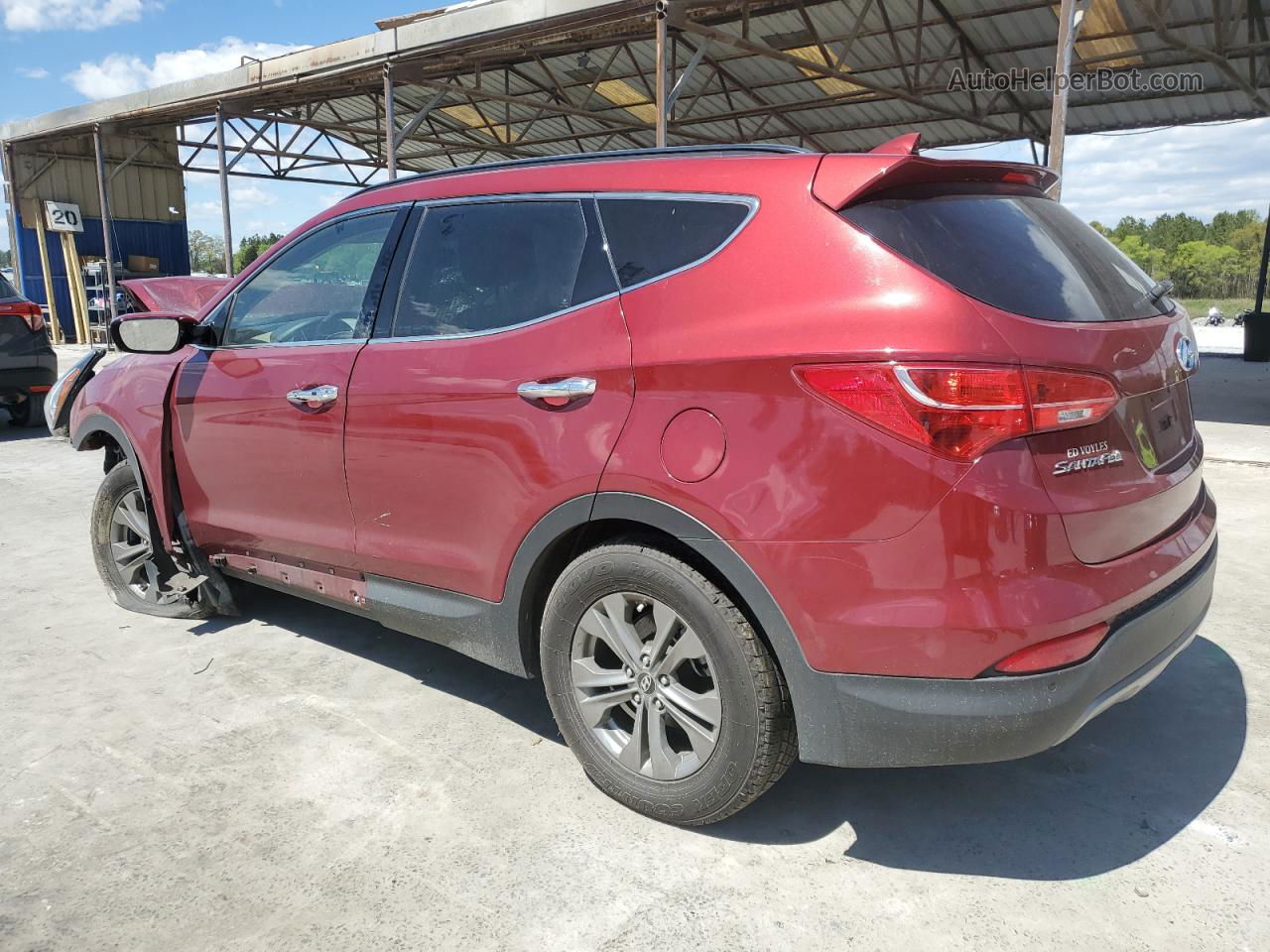 2014 Hyundai Santa Fe Sport  Red vin: 5XYZU3LBXEG190479