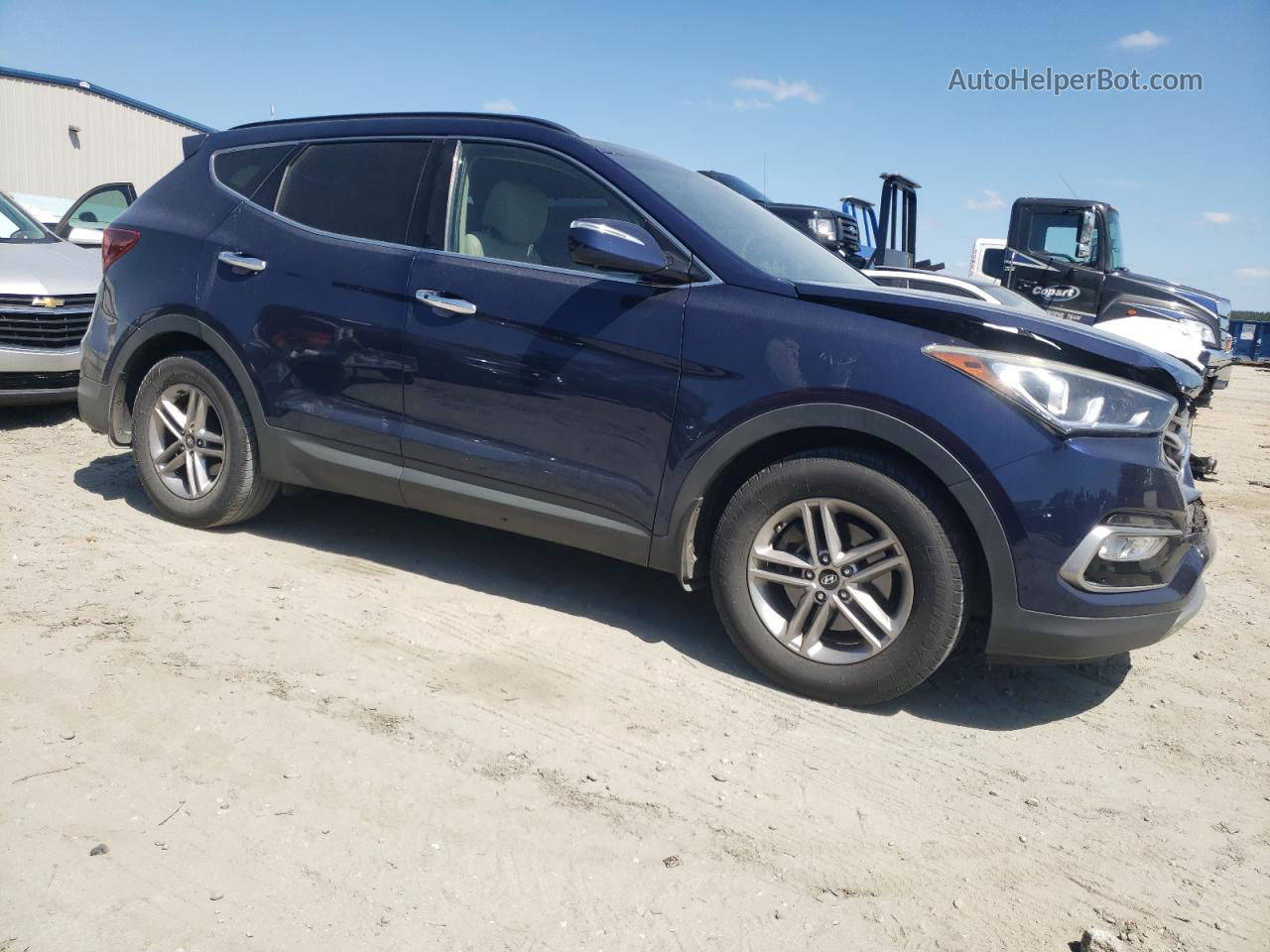 2018 Hyundai Santa Fe Sport  Синий vin: 5XYZU3LBXJG505422