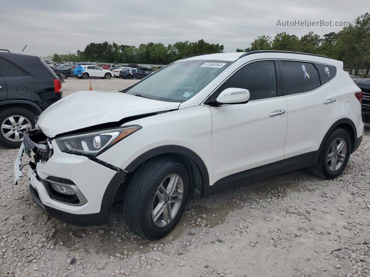 2018 Hyundai Santa Fe Sport  White vin: 5XYZU3LBXJG511544