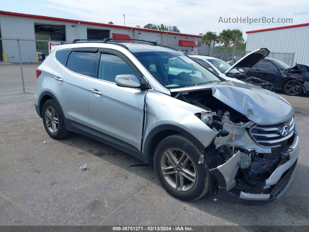 2018 Hyundai Santa Fe Sport 2.4l Silver vin: 5XYZU3LBXJG553714