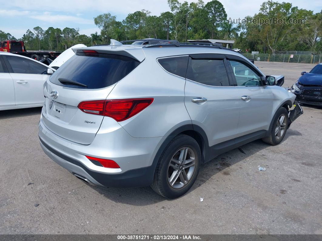 2018 Hyundai Santa Fe Sport 2.4l Silver vin: 5XYZU3LBXJG553714