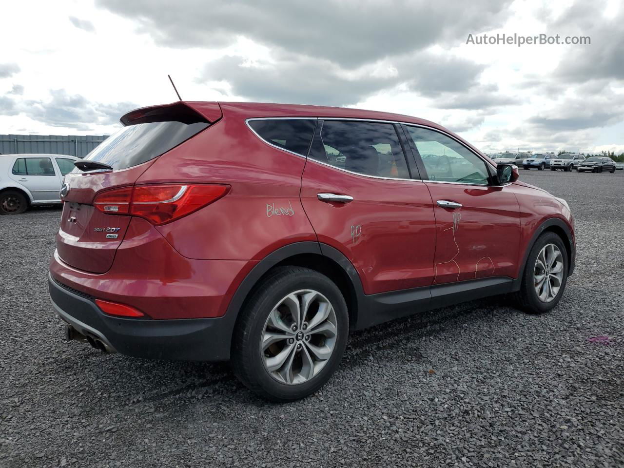 2013 Hyundai Santa Fe Sport  Burgundy vin: 5XYZUDLA0DG084649